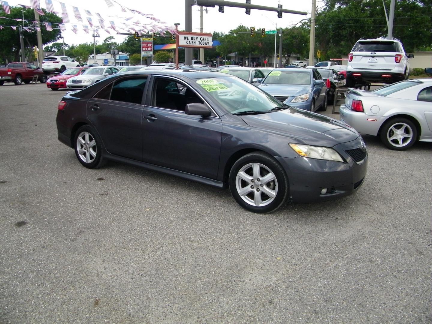 2008 Gray /Gray Toyota Camry LE (4T1BK46KX8U) with an 3.5L V6 engine, Automatic transmission, located at 4000 Bee Ridge Road, Sarasota, FL, 34233, (941) 926-0300, 27.298664, -82.489151 - Photo#8